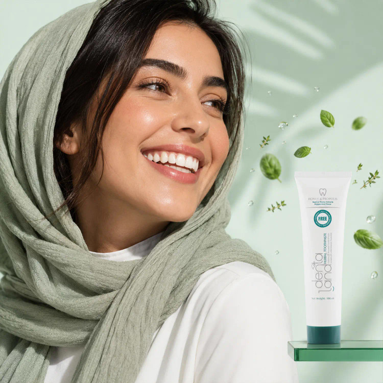 خمیردندان گیاهی دنتالند حاوی عصاره ریحان و آویشن با طعم نعناع حجم100 میلی لیتر